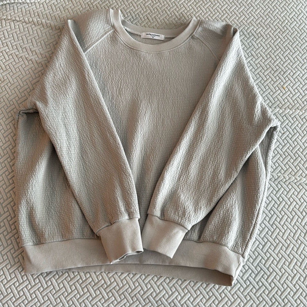 Perfect White Tee allman waffle sweatshirt